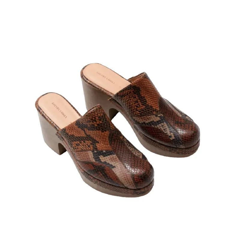 Women's Bose Clog In Brown Snake