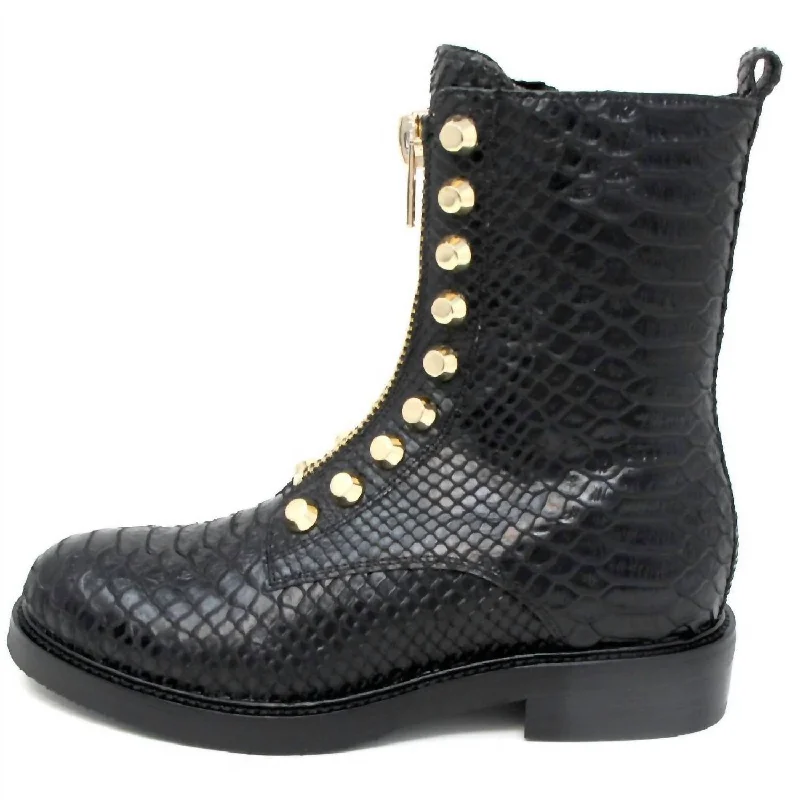 Tonette Bootie In Black Snake