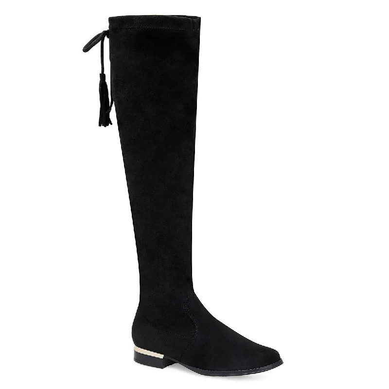 Andrea Over The Knee Low Heel Boots