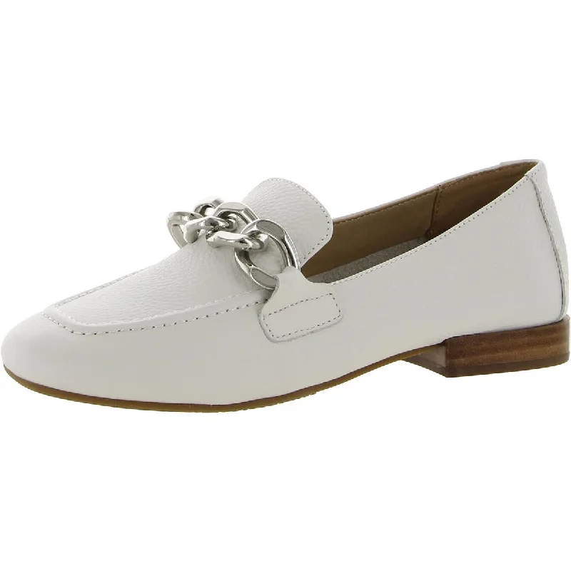 Donald J. Pliner Womens Bethany Leather Chain Loafers