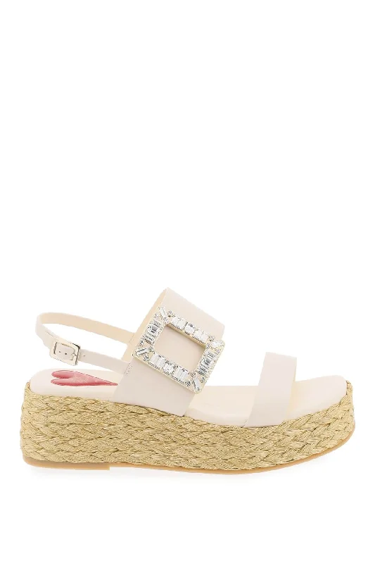 ROGER VIVIER Crystal Buckle Espadrilles