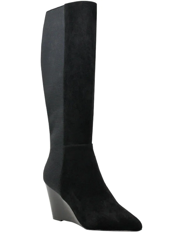 Easel Womens Wedge Casual Knee-High Boots