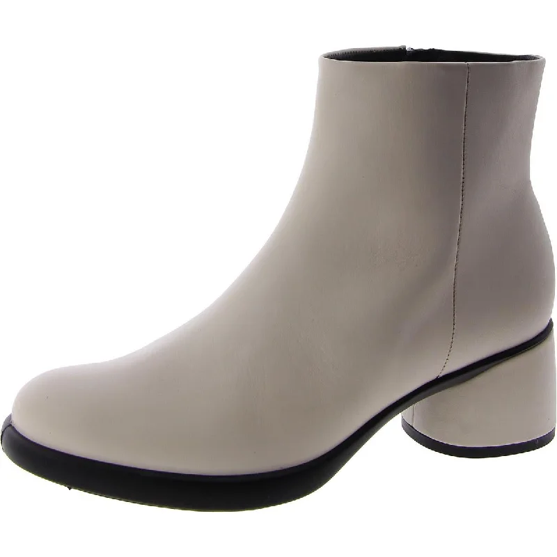 CAL CAIRE Womens Leather Zipper Ankle Boots