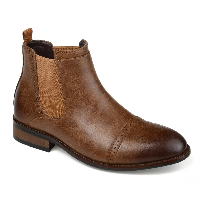 Vance Co. Garrett Wide Width Cap Toe Chelsea Boot