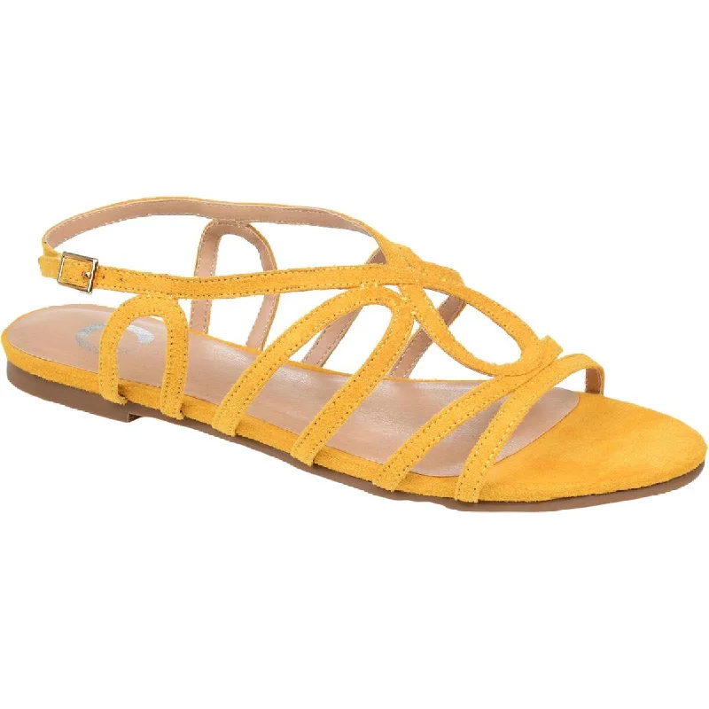 Journee Collection Womens Honey Ankle Straps Slip On Flat Sandals