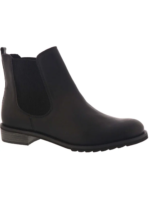 Kendall Womens Leather Ankle Chelsea Boots