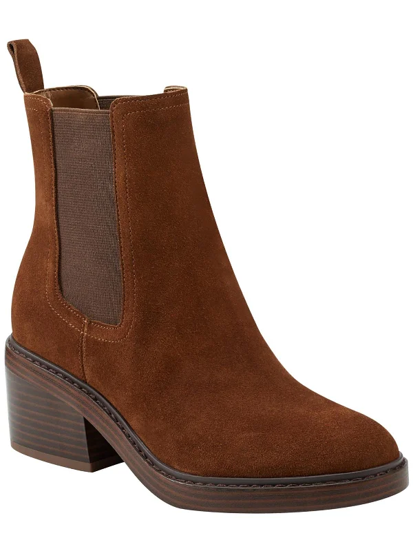 Modesty Womens Faux Suede Chelsea Boots