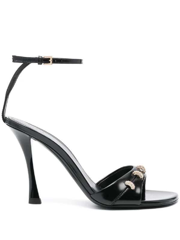 GIVENCHY Stitched Leather High Heels Sandals