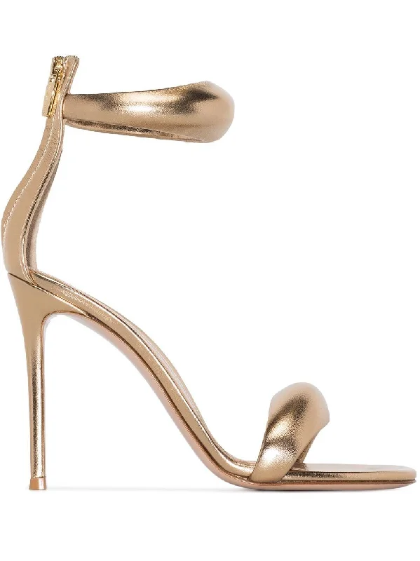 GIANVITO ROSSI Glamorous Laminated Leather Bijoux Sandals