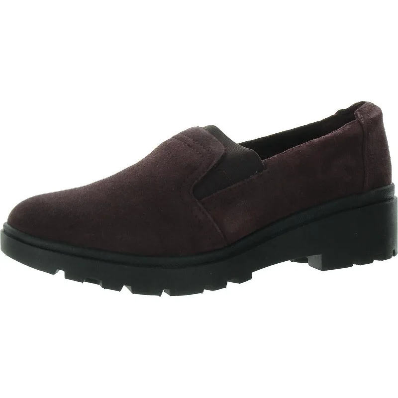 Clarks Womens Suede Slip On Loafers