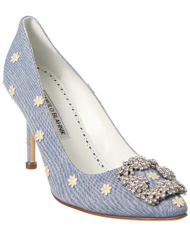 Manolo Blahnik Hangisi 90 Chambray Pump