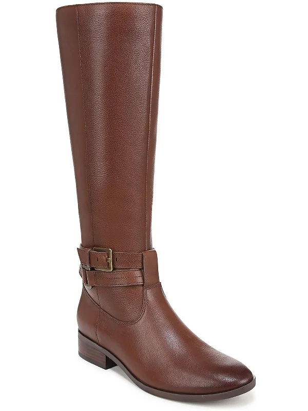 Rory Womens Leather Riding Knee-High Boots