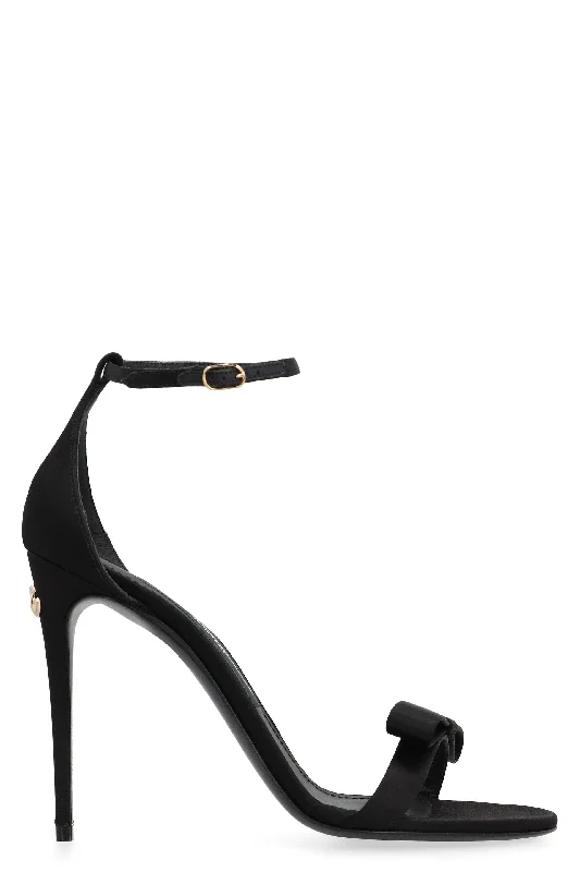 DOLCE & GABBANA Elegant 105MM Satin Heeled Sandals