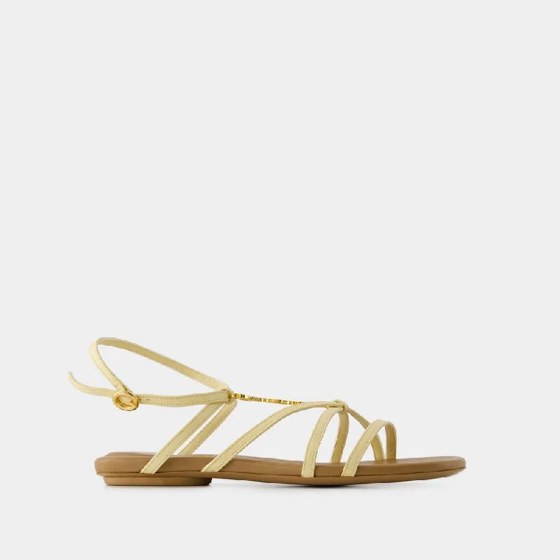 JACQUEMUS Mini Sheepskin Sandals for Women