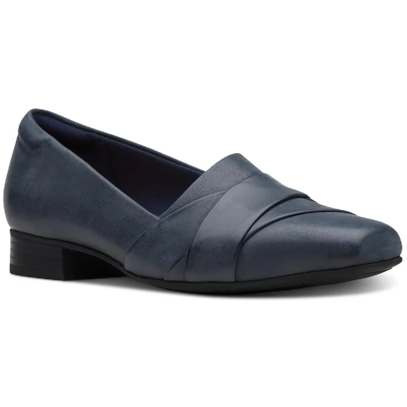 Clarks Womens Tilmont Clara Leather Block Heel Loafers