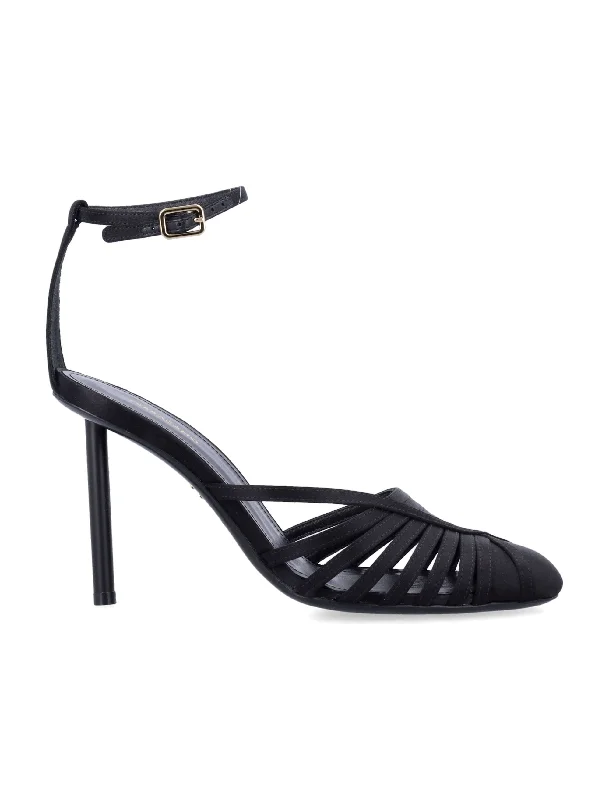 Ferragamo Elegant Stiletto Sandals with Ankle Strap - 9.5 cm Heel