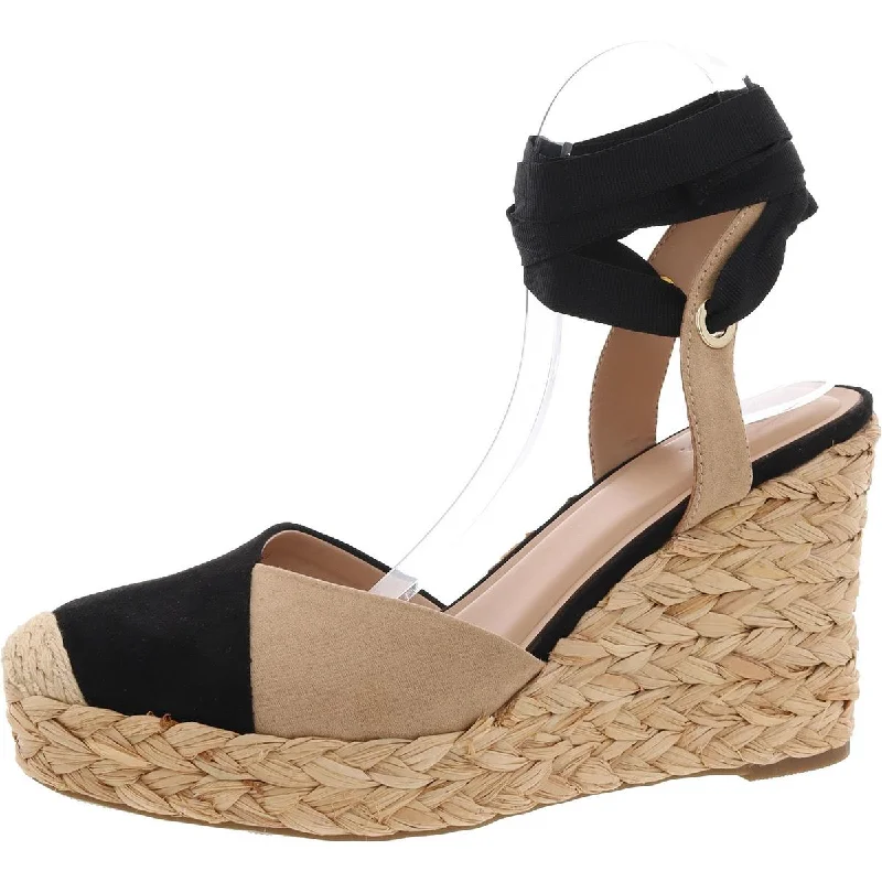 Moniquee 2 Womens Faux Suede Wedge Espadrille Heels