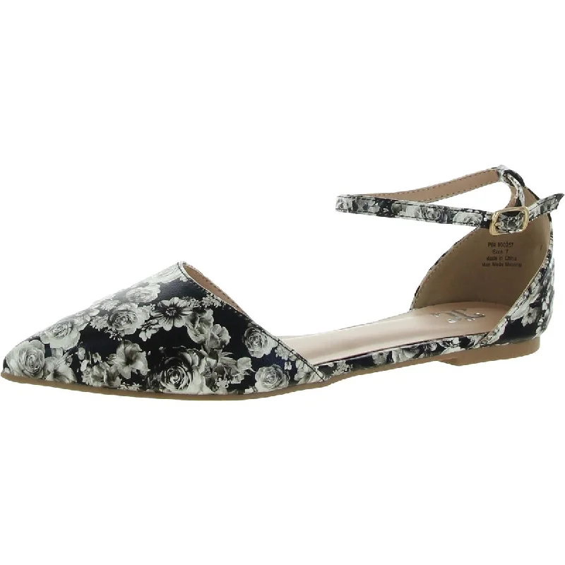 Journee Collection Womens Reba Floral Ankle Flats