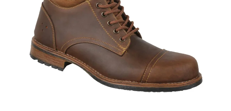 Casual Leather Mercer Boot In Brown