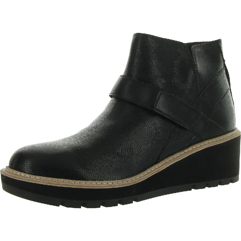 Womens Zip Up Buckle Ankle Boots