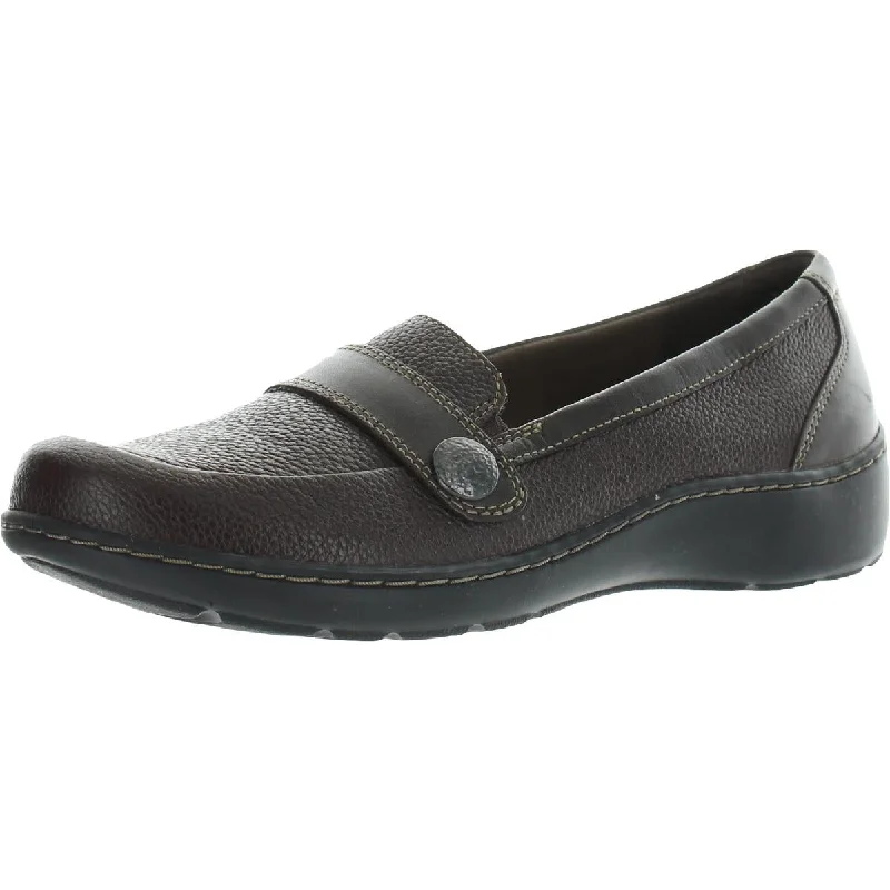 Clarks Womens Leather Slip On Penny Loafers