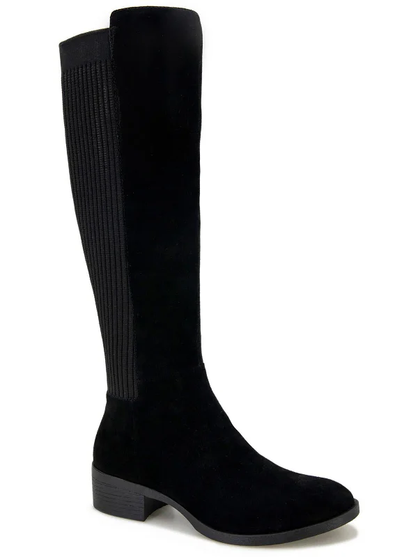 RIVA OTK Womens Faux Leather Inside Zipper Over-The-Knee Boots