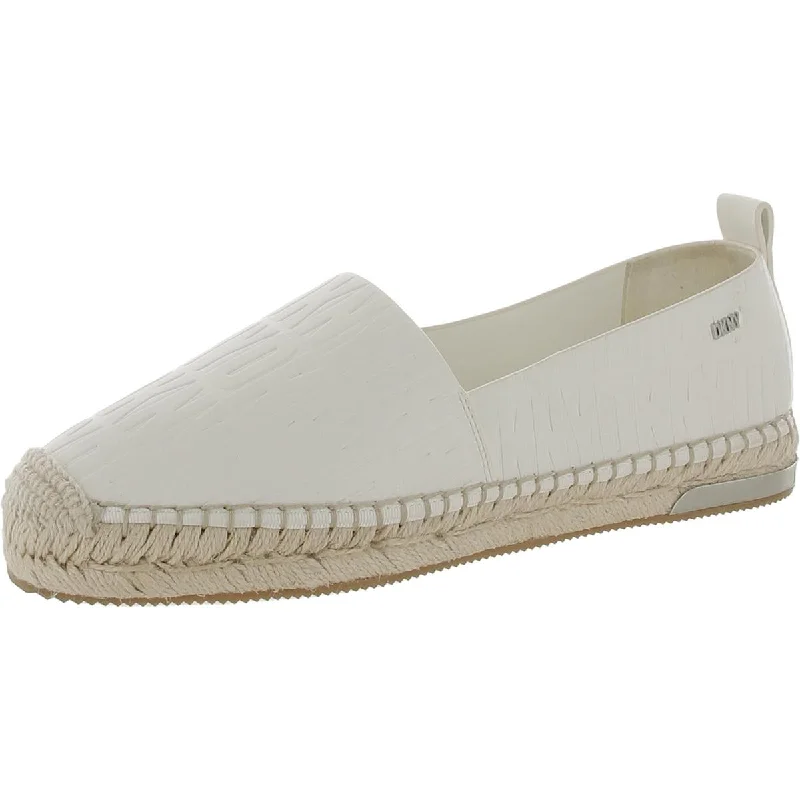 DKNY Womens Makalina Faux Leather Casual Espadrilles