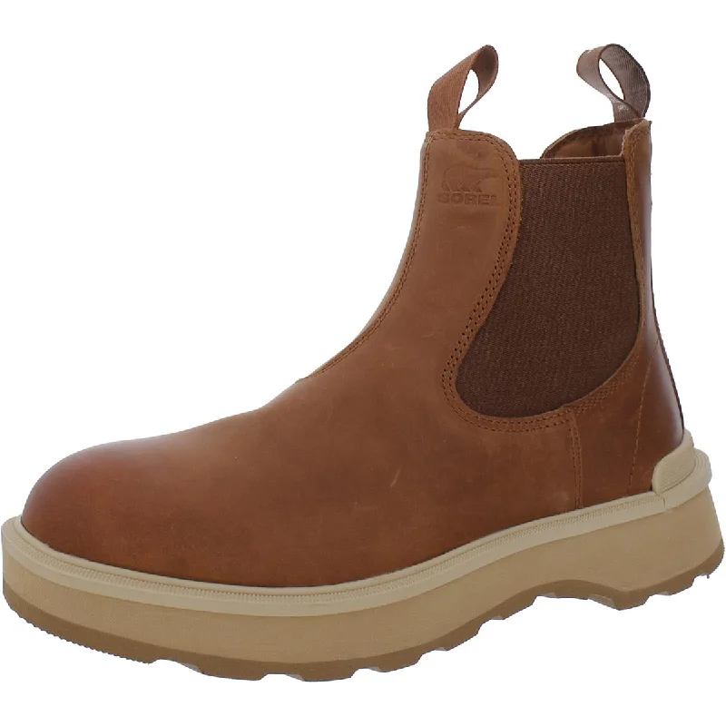 Hi-Line Womens Leather Waterproof Chelsea Boots