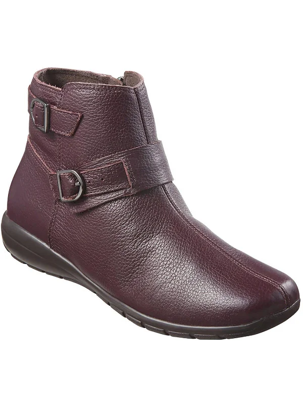 Aurelia  Womens Zipper Round Toe Ankle Boots