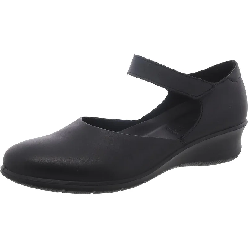 ECCO Womens Felicia Leather Slip On Mary Janes