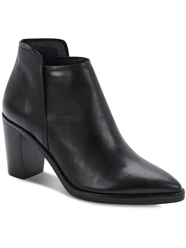 Spade Womens Zipper Leather Ankle Boots