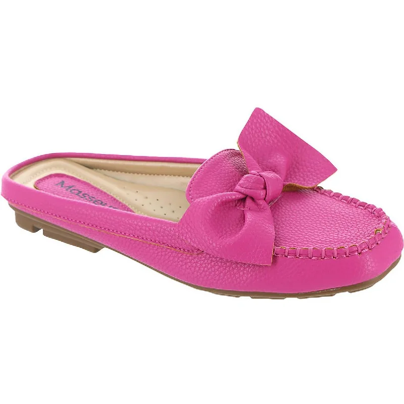 Masseys Womens Charm Bow Slides Loafer Mule