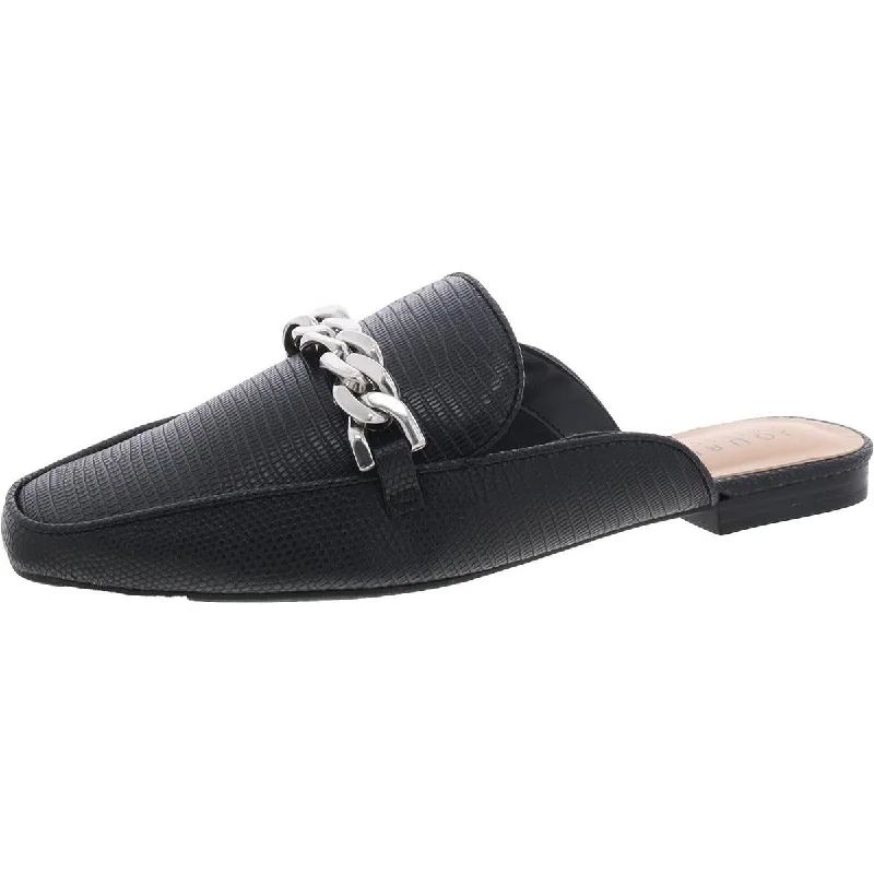 Journee Collection Womens Slides Faux Leather Mules