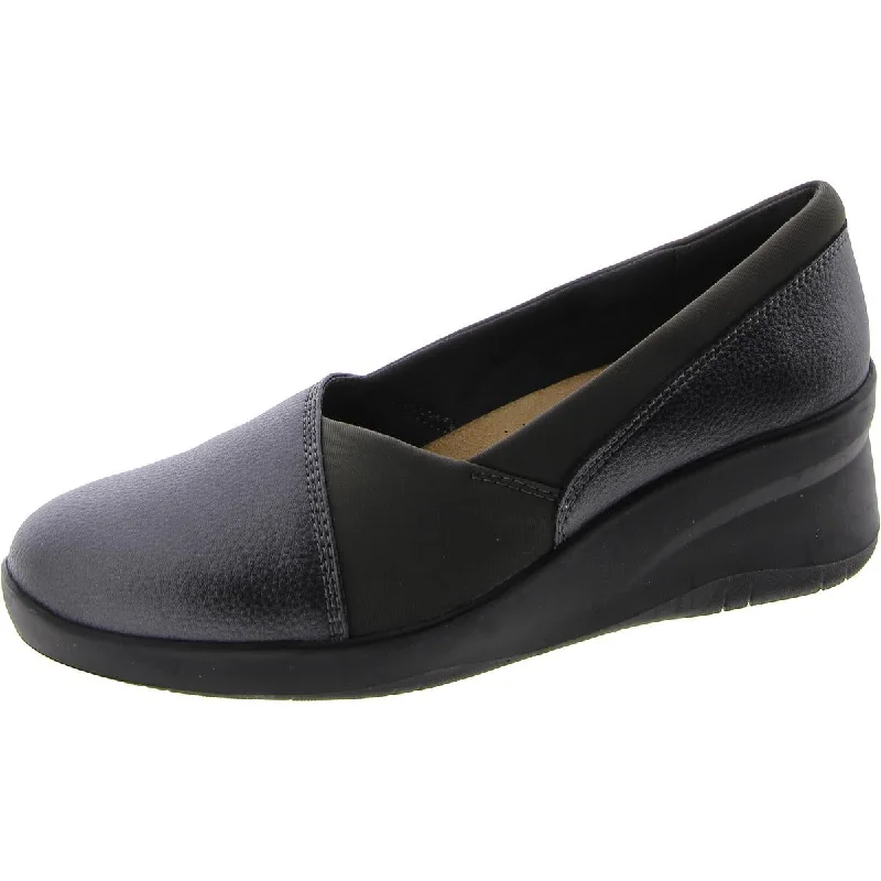 Clarks Womens Suttyn Walk Leather Slip-On Loafers