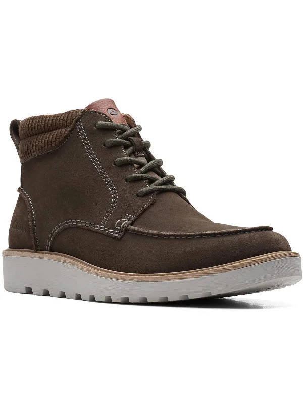 Barnes Mid Mens Suede Ankle Combat & Lace-Up Boots