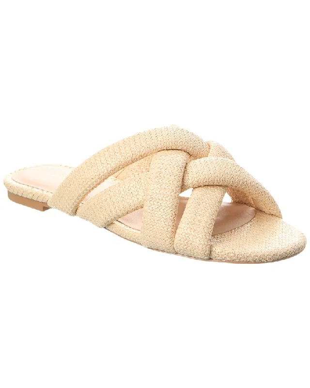 Stuart Weitzman Crossover Raffia Slide