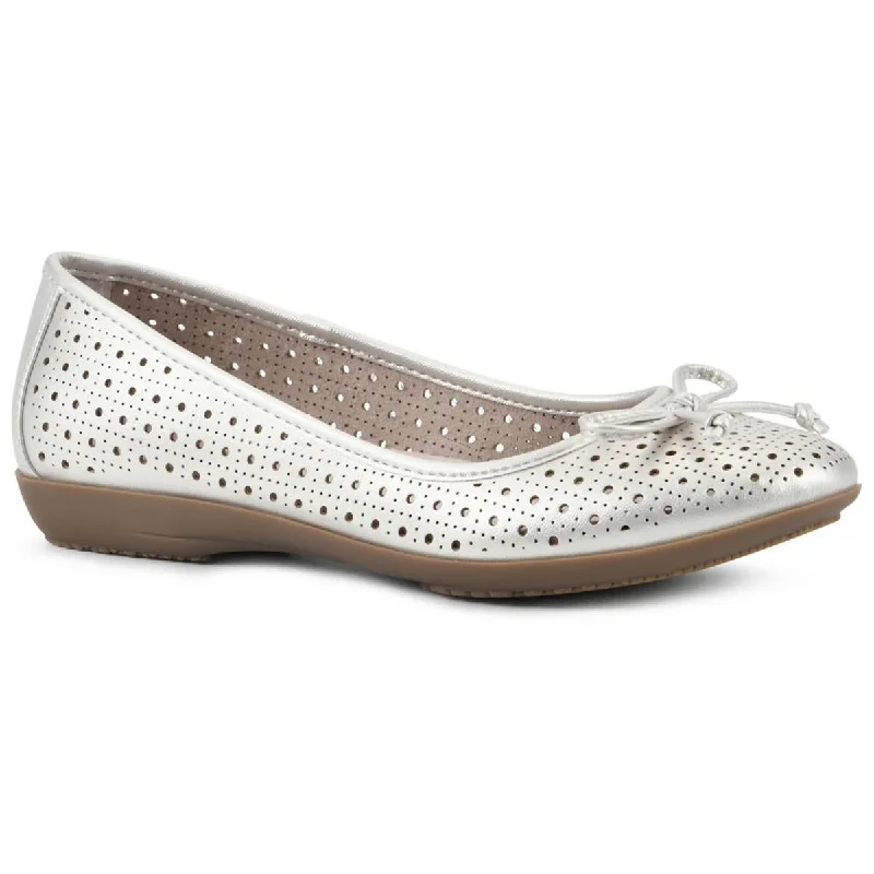 Cliffs by White Mountain Womens CHERYL Metallic Slip on Ballet Flats