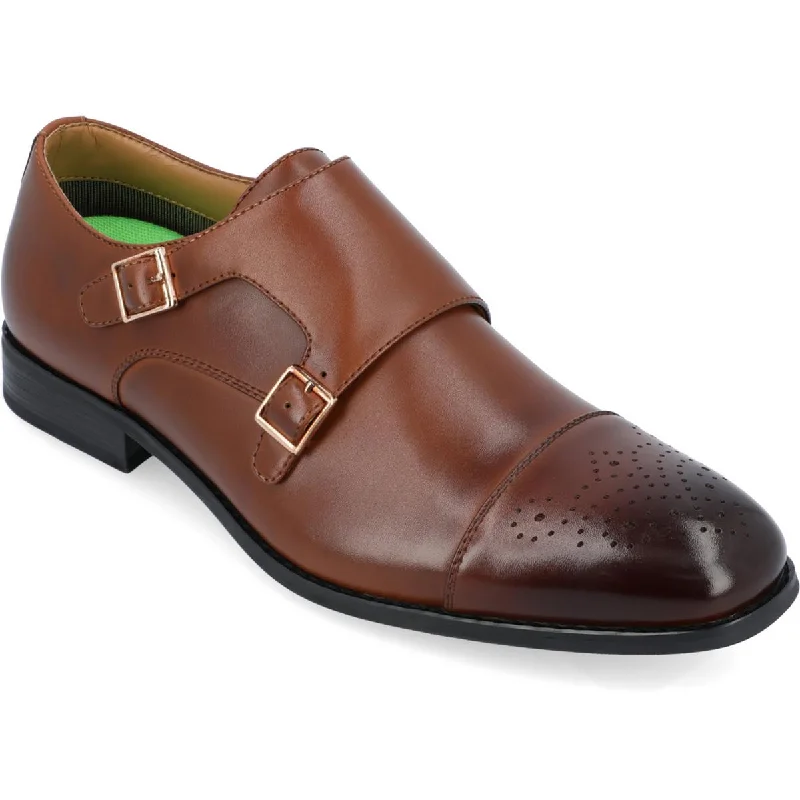 Vance Co. Mens Atticus Faux Leather Square Toe Loafers