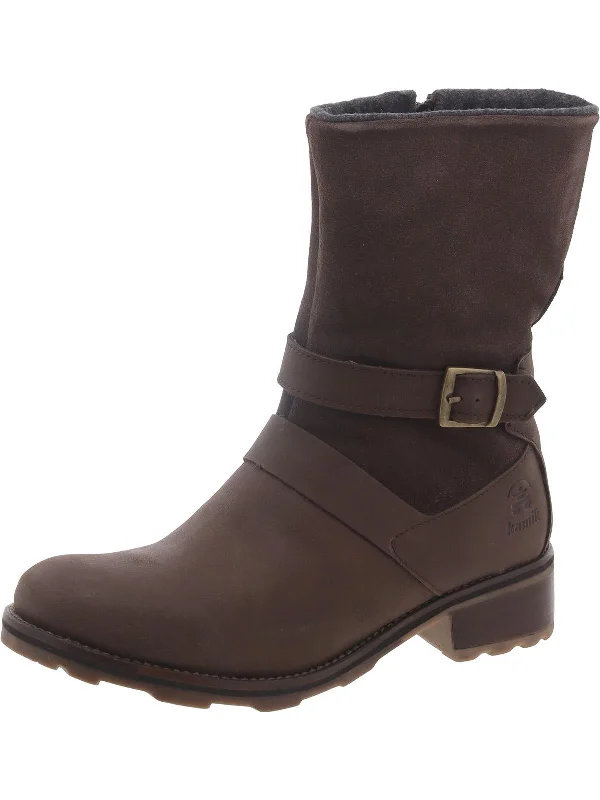 Isabella Womens Buckle Zipper Ankle Boots