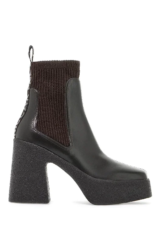 Stella Mccartney Women's Skyla Sock Ankle Boots With Heel