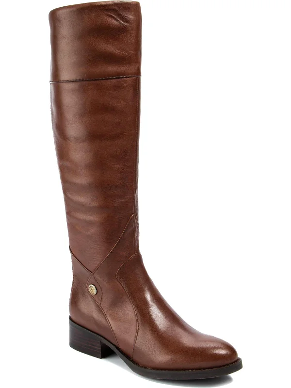 Dreia Womens Leather Knee-High Riding Boots