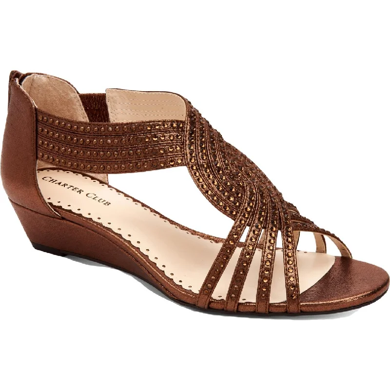 Charter Club Womens Ginifur Wedge Sandals