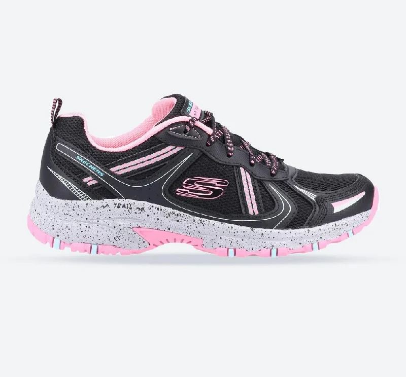 Women's Wide Fit Skechers 149820  Hillcrest Vast Adventure Sneakers - Black/Hot Pink