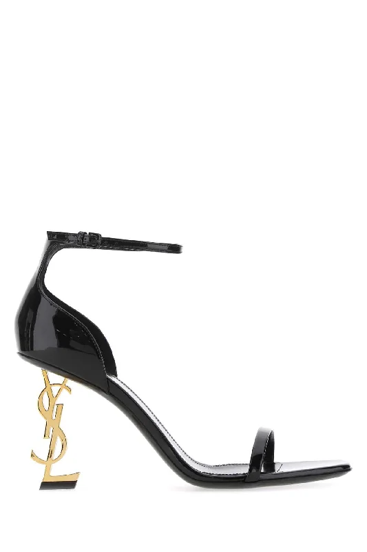 SAINT LAURENT Women's Elegant Leather Opyum 85 Sandals