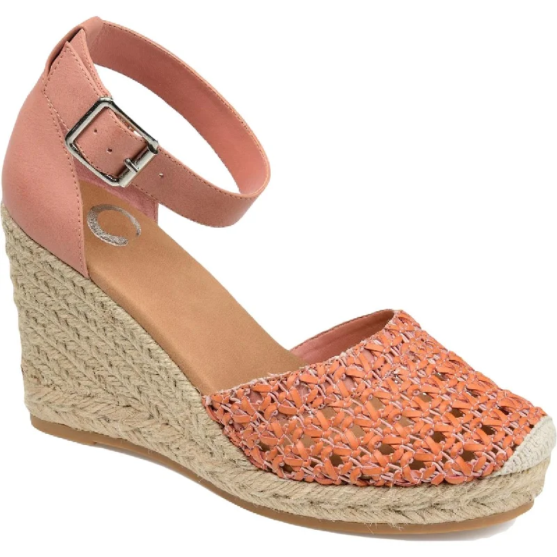 Journee Collection Womens Sierra Comfort Insole Macrame Wedge Sandals