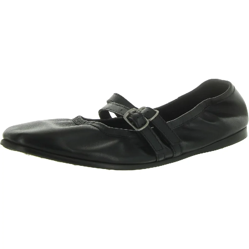 Free People Womens Leather Square toe Ballet Flats