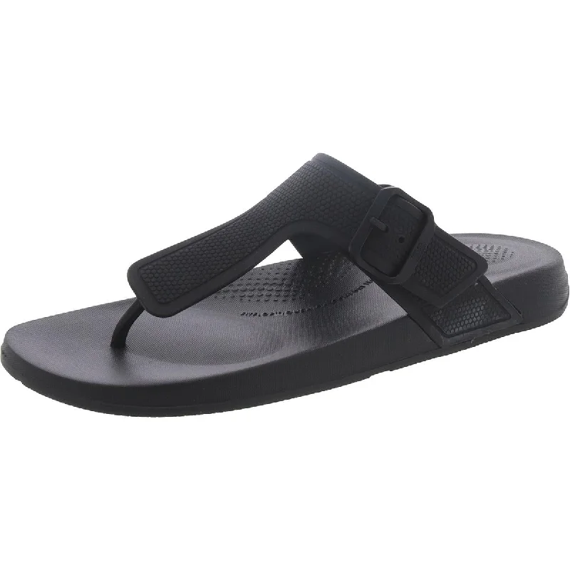 Fitflop Mens Cushioned Footbed T-Strap Thong Sandals