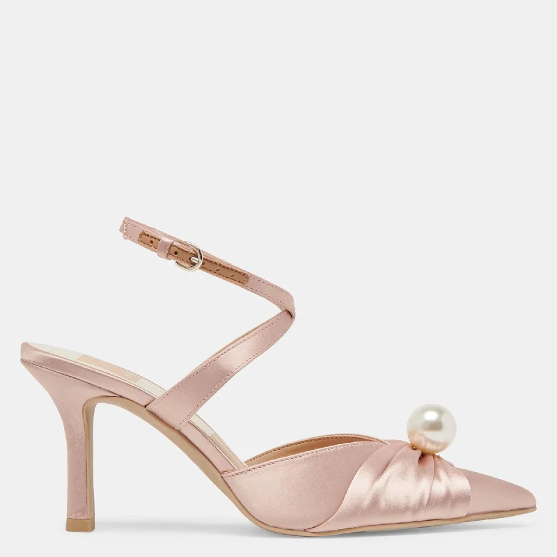 Kaysey Heels Lt Blush Satin