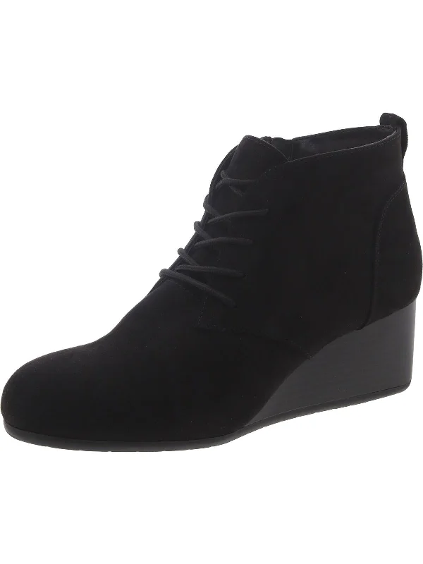 Deka Womens Wedges Lace-Up Ankle Boots