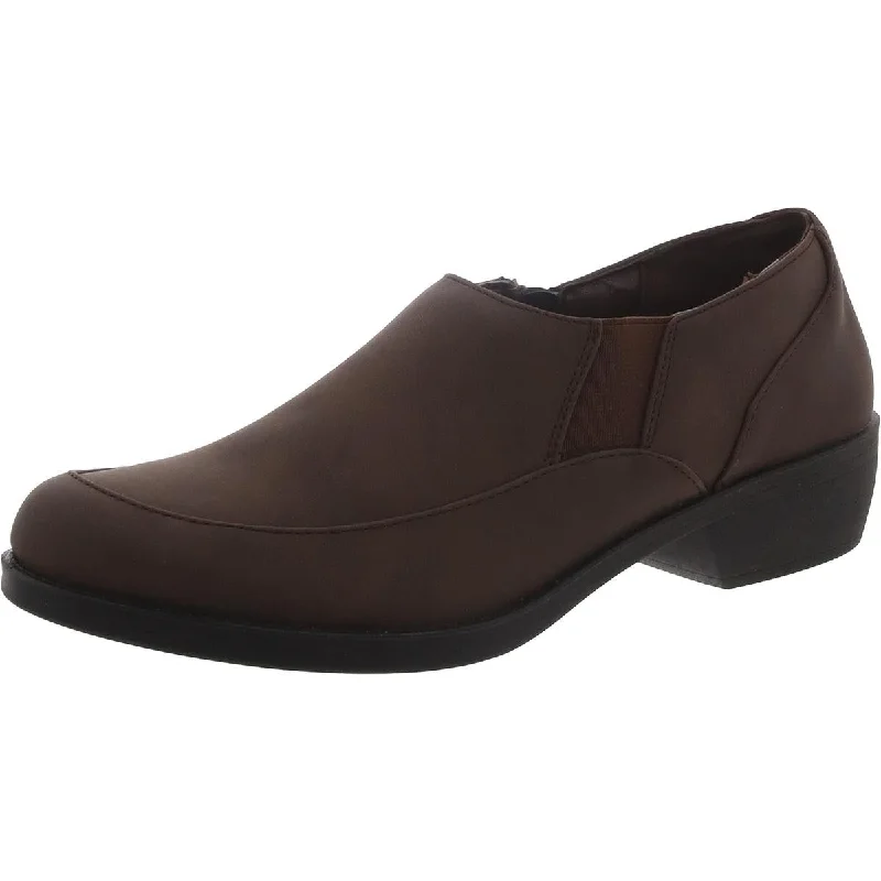 Easy Spirit Womens Faux Leather Slip On Clogs